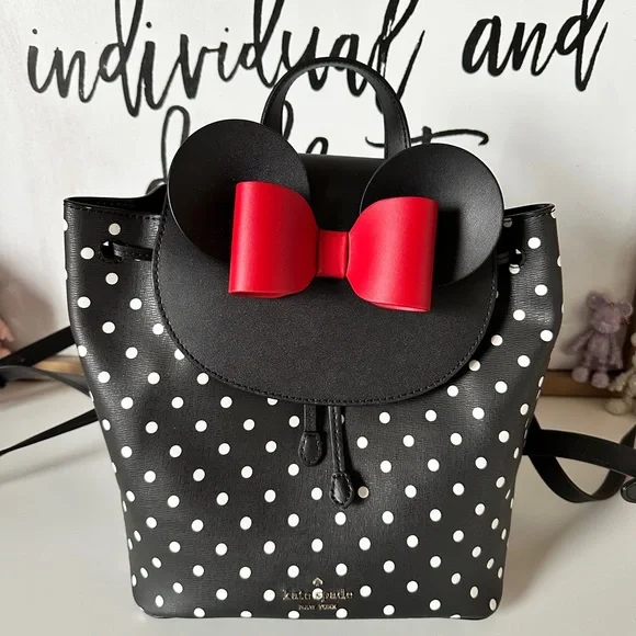 Kate Spade Minnie Mouse Polka Dot Backpack with Red Bow – New $379 kate spade | Bags | Authentic Disney X Kate Spade Minnie  main image 2